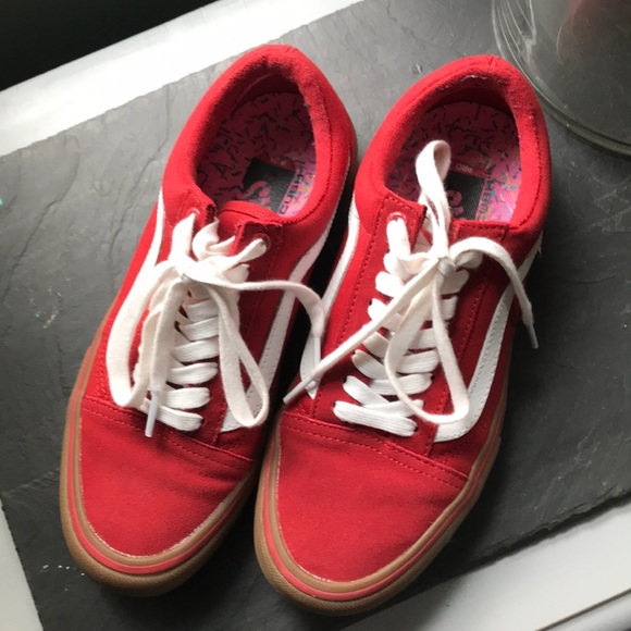 vans old skool rosse pelle vans old skool rosse pelle